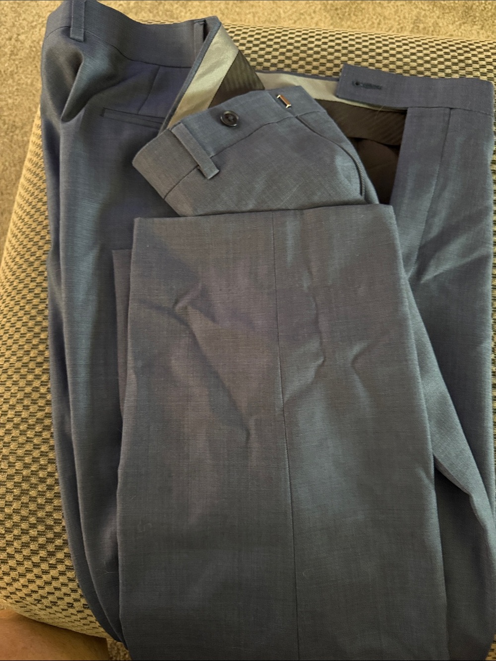 Calvin Klein Men's Navy Blue Dress Pants - Modern Tailored Fit